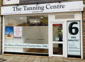 Shop front showing The Tanning Centre Horsham