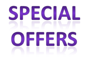 Special Offers Signage in Purple