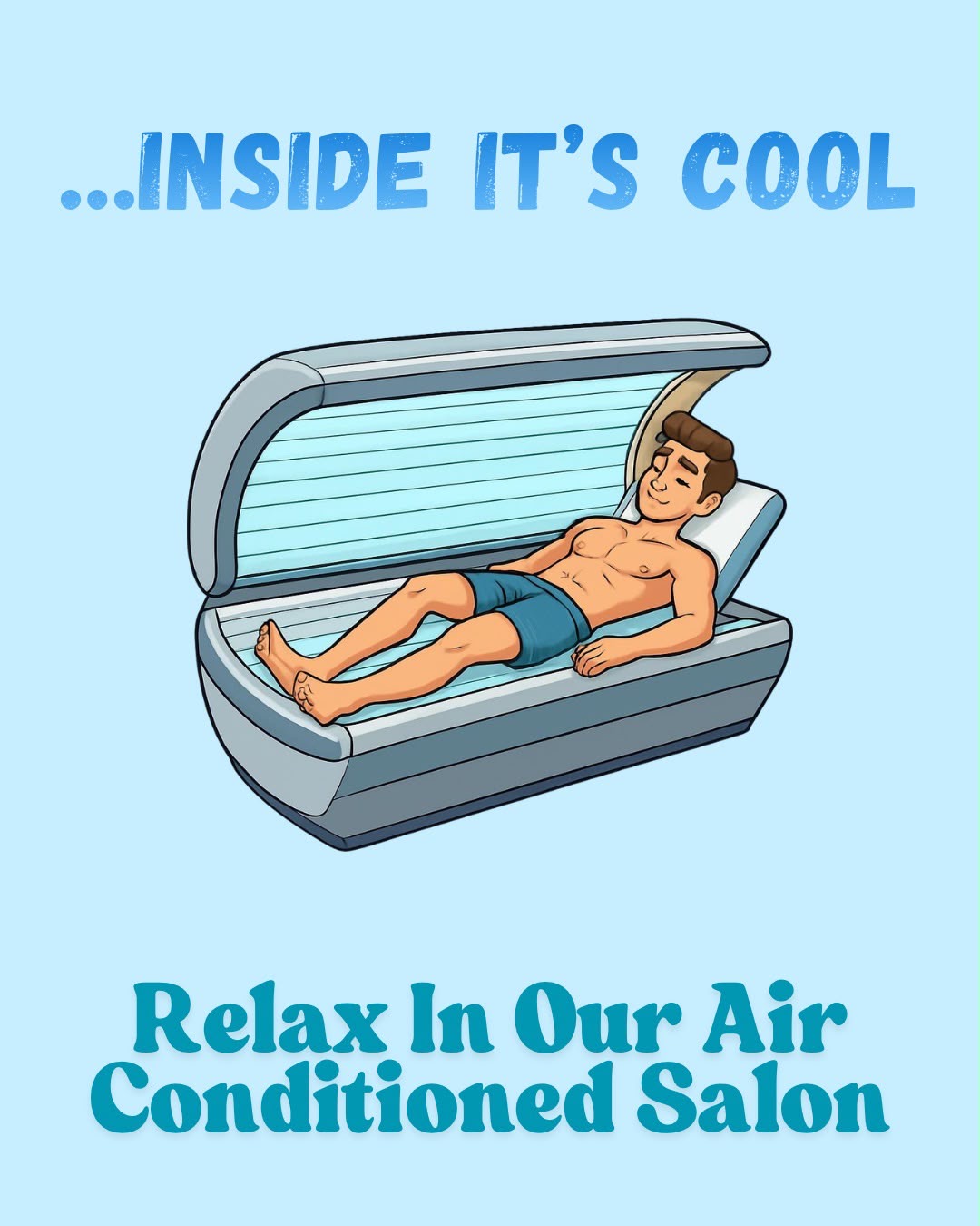 Relax in our air conditioned salon